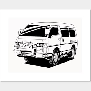 Jdm black print delica classic Posters and Art